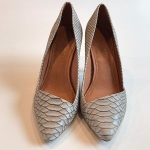 Madewell Snake Embossed Heels 4”